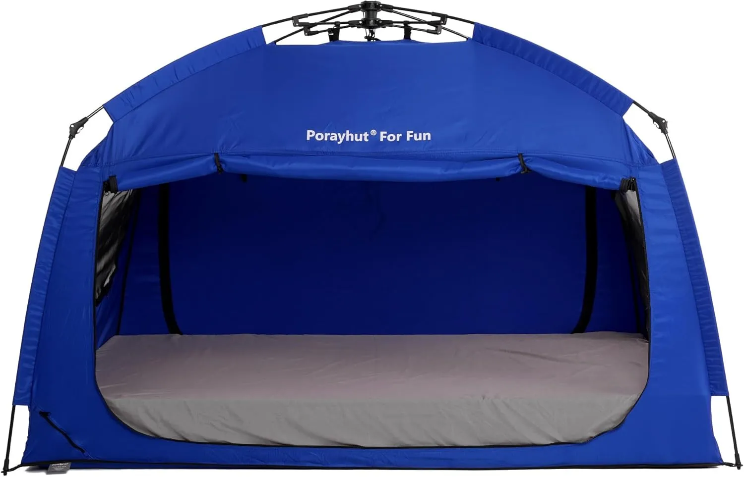 Indoor Instant Privacy Bed Tent for Sleeping,Quick Set-up Bed Canopies,Portable Bed Drapes with Large Space and 3 Doors (Blue, Twin)