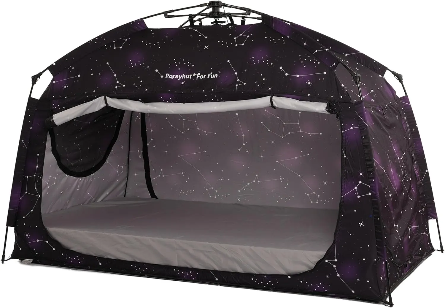 Indoor Instant Privacy Bed Tent for Sleeping,Quick Set-up Bed Canopies,Portable Bed Drapes with Large Space and 3 Doors (Starry, Full)