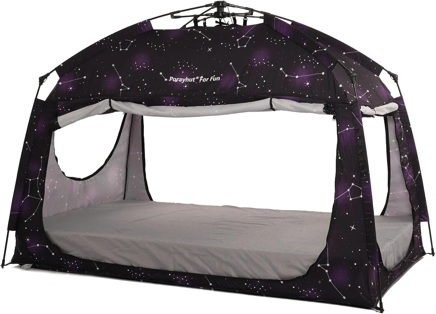 Indoor Instant Privacy Bed Tent for Sleeping,Quick Set-up Bed Canopies,Portable Bed Drapes with Large Space and 3 Doors (Starry, Full)