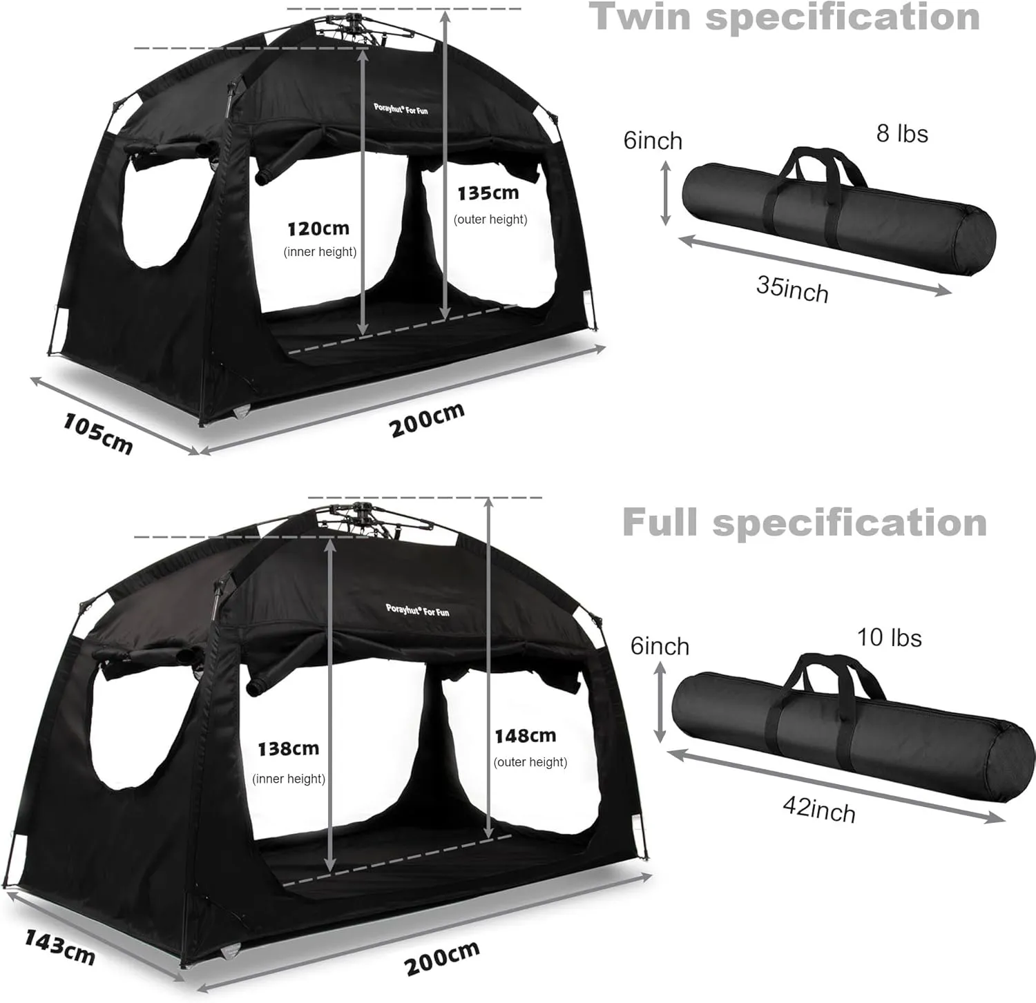 Indoor Instant Privacy Bed Tent for Sleeping,Quick Set-up Bed Canopies,Portable Bed Drapes with Large Space and 3 Doors (Starry, Twin)