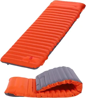 Inflating Air Mattress, Widen Sleeping Pad Splicing Inflatable Bed Beach Picnic Mat Camping Tent Air Cushion,Orange