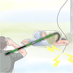 Insulated Rescue Hook, High Voltage Electricity Anti-electrocution Lifeguard Rod Emergency Lifesaving Pole Pulling Man Hook Electrical Shock Safety Tools For Firefighter Electrician Electric Worker(Gr