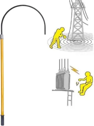 Insulated Rescue Hook,Anti-Electric Shock Insulation Rescue Hook, Drowning Rescue Pole, Electrical Emergency Rescue Hook(Size:1.5m/4.9ft,Color:Yellow)