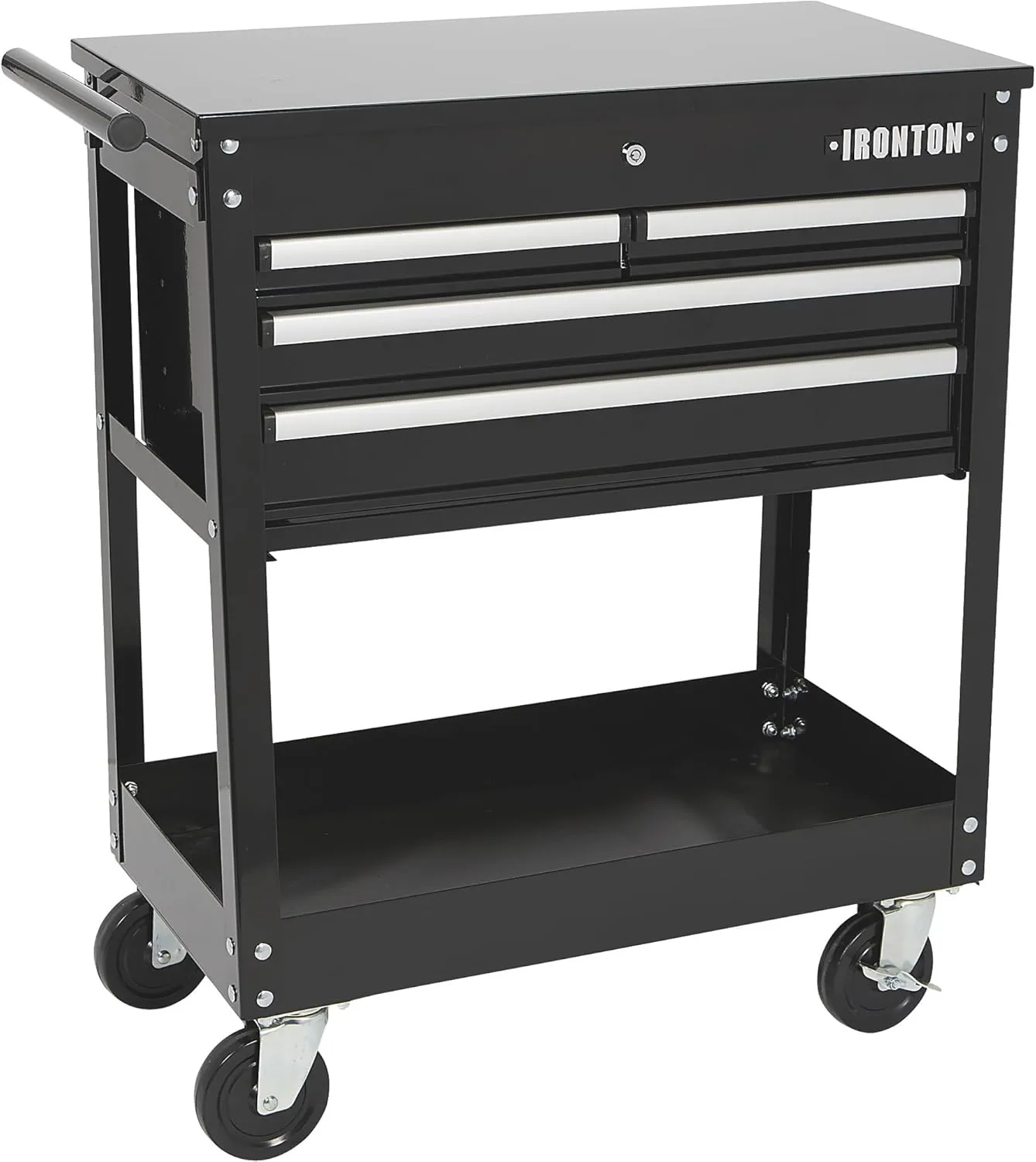 Ironton 30in. 4-Drawer Tool Cart - 33-7/8in.L x 17-5/8in.W x 39-1/8in.H, 500-Lb. Capacity