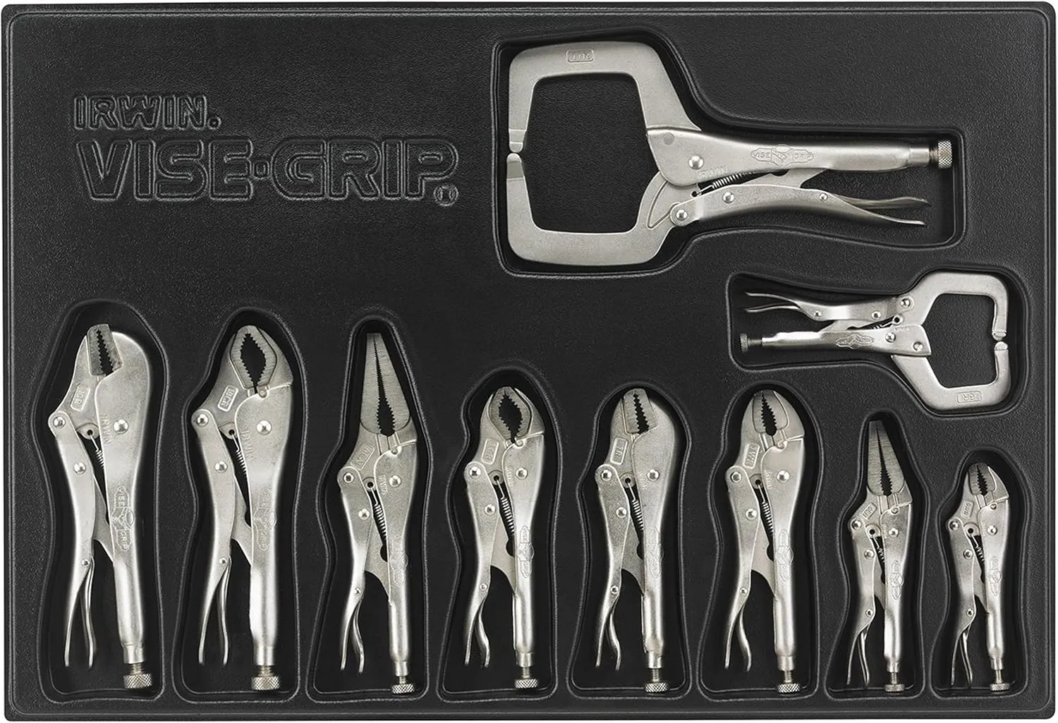 IRWIN Tools VISE-GRIP Original Locking Tool Set with Tray, 10 Piece, 1078TRAY