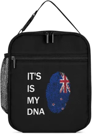 It's is My DNA New Zealand Insulated Lunch Bag Leakproof Insulated Cooler Bag with Handbags Side Pocket for Adults