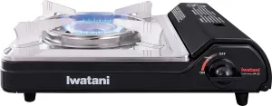 Iwatani 1-Burner 'Cassette Feu' Portable Butane Gas Stove with Carrying Case, 12000 BTU/hr