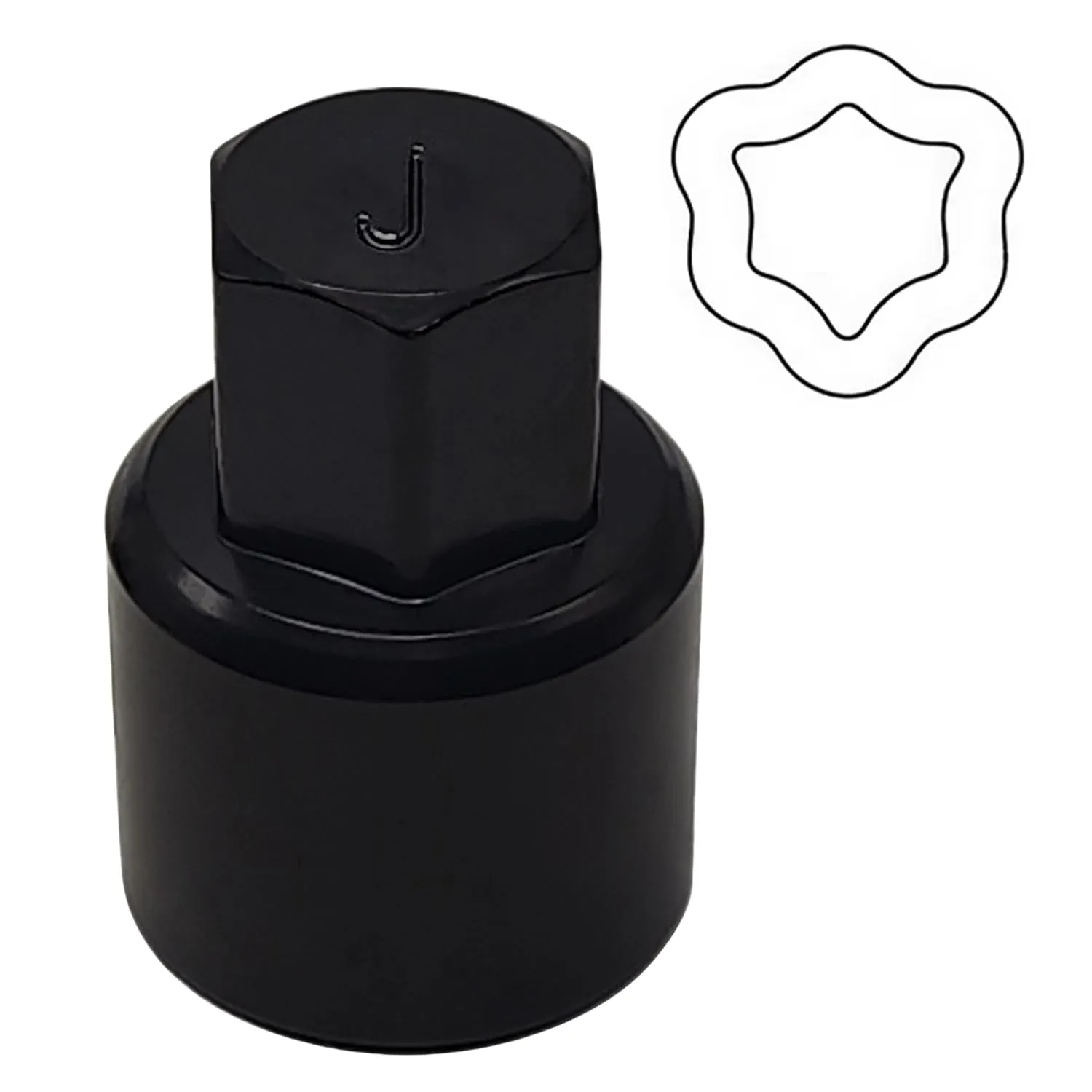 J-Wheel Locking Nut Key Compatible with Toyota Models, Lexus, Tacoma, Wheel Lock Nut Socket Adapter, Anti-Theft Lug Removal Tool, Socket Remover Hand Repair Tool