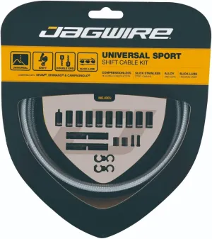 Jagwire 2X Sport Shift Kit Adult Unisex Shift Cable and Sheaths, Silver, One Size