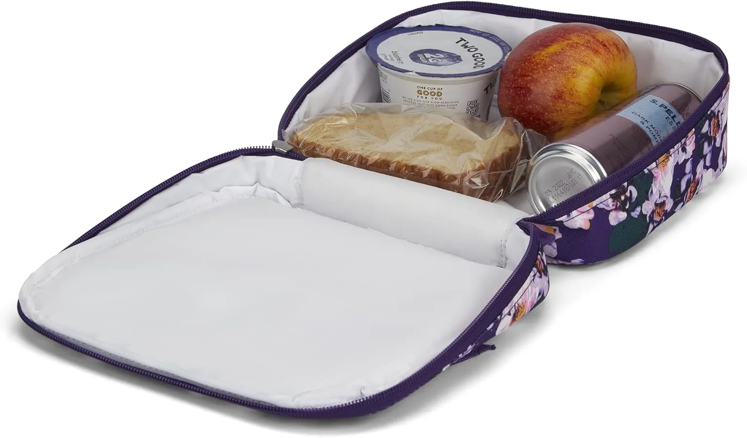 JanSport Lunch Break Insulated Cooler Bag - Leakproof Picnic Tote, Purple Petals