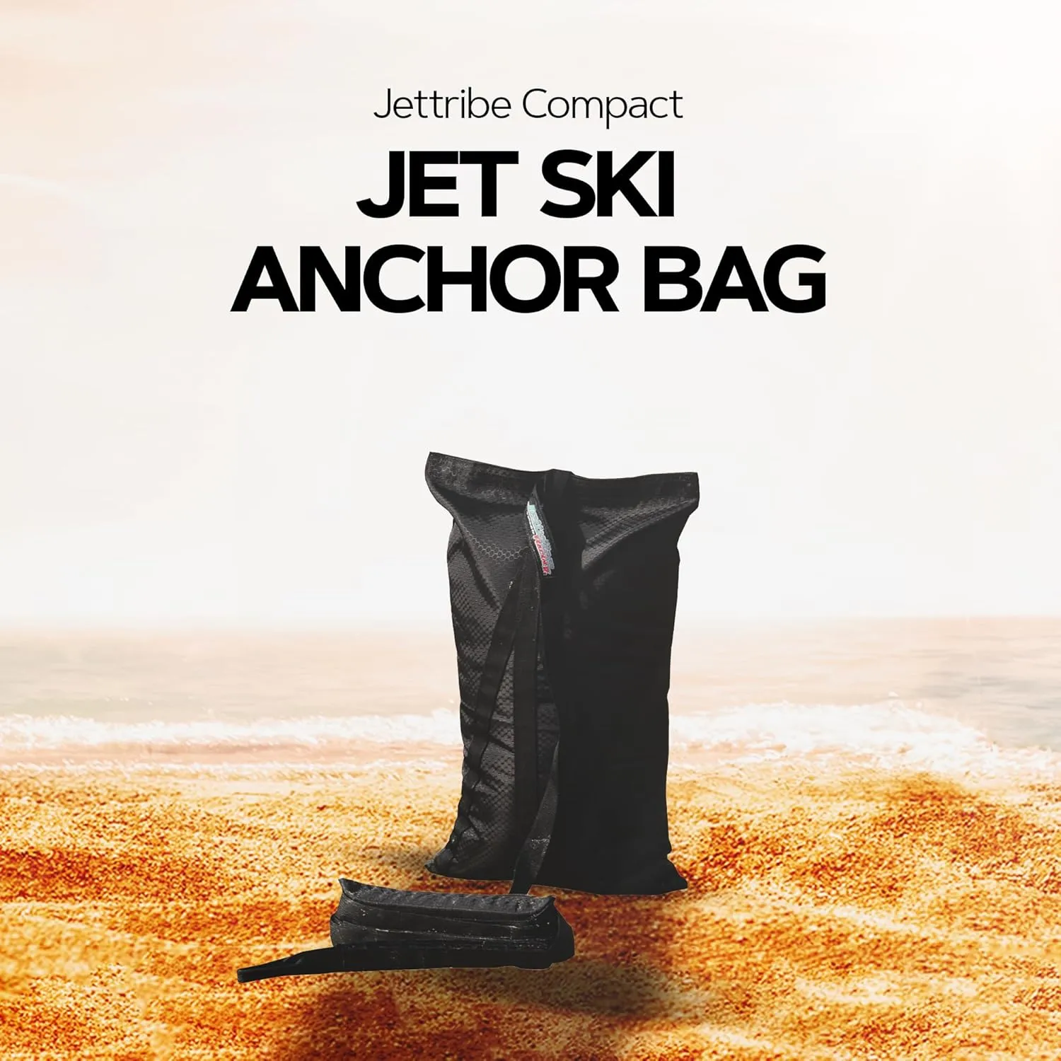 Jettribe Compact Jet Ski Anchor Bag | Anchor Line Float Included | Holds 30lbs Sand/Rocks PWC Race Accessories