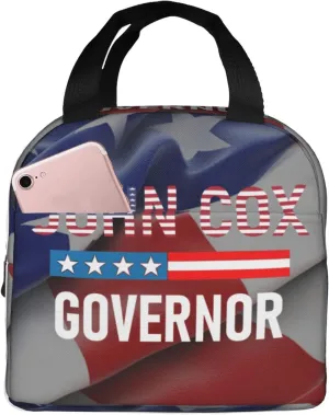John Cox Governor Reusable Portable Foil Thickened Insulated Bento Bag For Both Men And Women