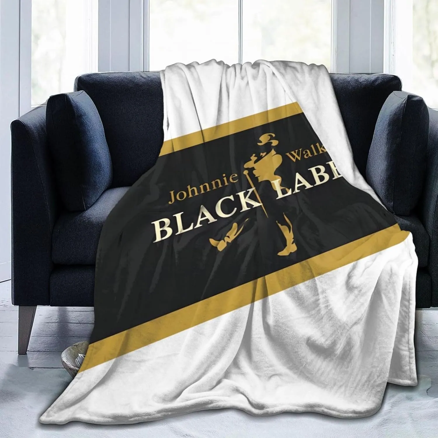 Johnnie Come and Walker Throw Blanket Lightweight Cozy Warm Breathable Flannel Blankets for Home Outdoor Decorative Comfy Sofa All Season 80"x60"