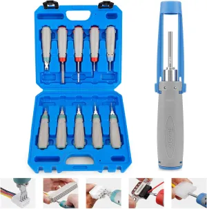 JRready JRconDRK00A10-04 Terminal Release Tool Kit, 10PCS Automotive Computer Electrical Pin Removal Tools Wire Harness Repair Terminal Extractors Set for Molex, Harting, Wain Series Connector
