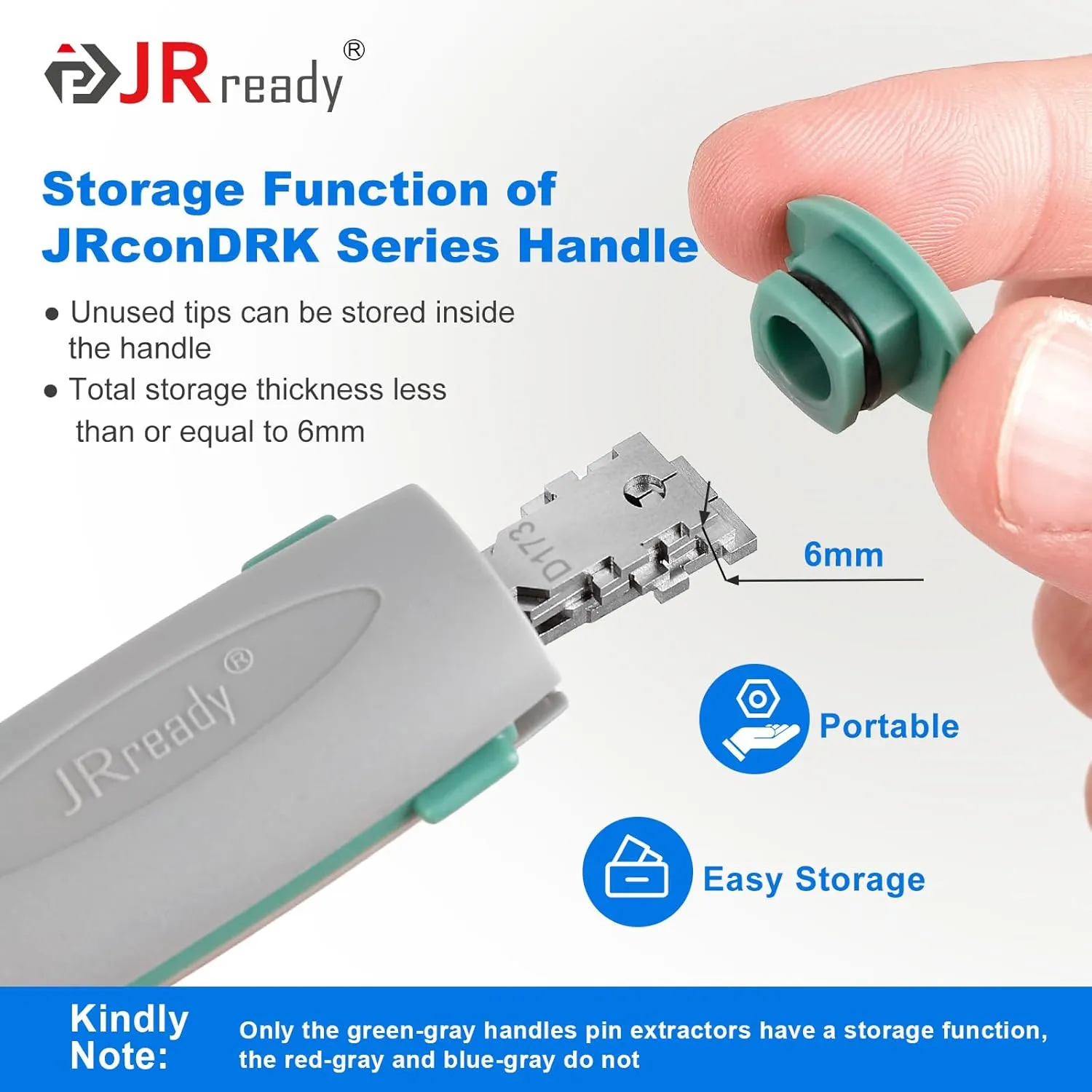 JRready JRconDRK00A10-04 Terminal Release Tool Kit, 10PCS Automotive Computer Electrical Pin Removal Tools Wire Harness Repair Terminal Extractors Set for Molex, Harting, Wain Series Connector