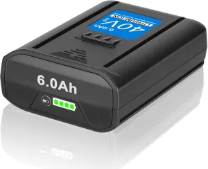 JYJZPB Upgrade 6000mAh High Capacity 40V Replacement for Kobalt 40V Battery KB440-03 KB2540C-06 KB640-03 KB240-06 Suitable for Kobalt 40V Tools Weed Eater Outdoor Work with LED Indicator