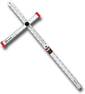 Kapro - 317 Adjustable Drywall T-Square Tool - Aluminum - for Layout and Marking - Features Sliding Head and Dual Directional Printed Scale - 48 Inch