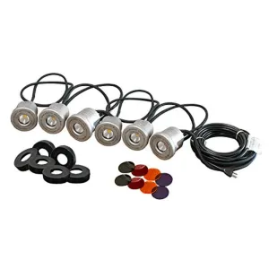 Kasco LED Stainless Lighting – Runs on 120VAC 60Hz Power | 19W per Fixture, 400 ft Power Cord, 6 fixtures | LED6S19-400 - Fountain NOT Included