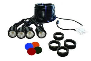 Kasco Universal Lighting Package For Non Units – 120V, 11W per fixture, 100 ft power cord, 4 fixtures – LED4C11-100 - FOUNTAIN NOT INCLUDED