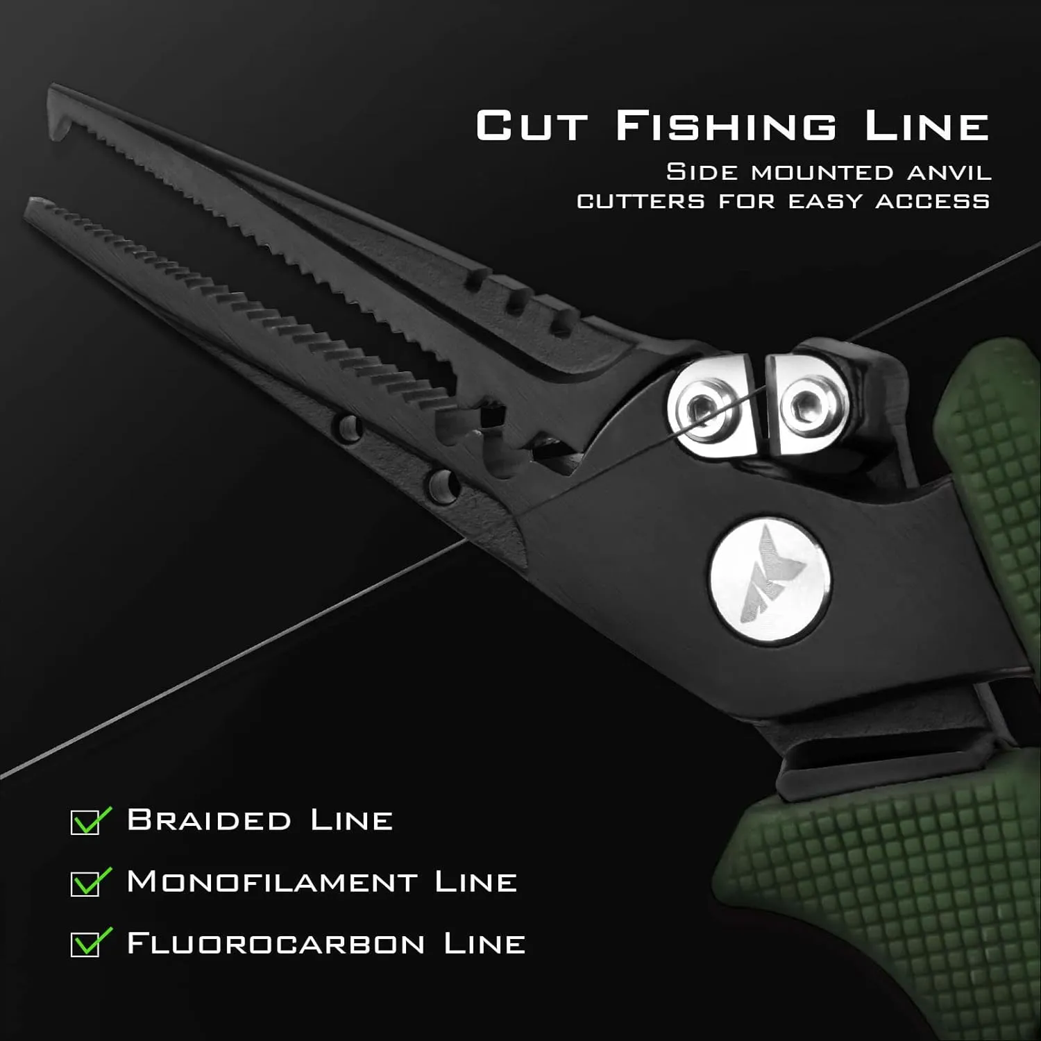 KastKing Cutthroat 7 inch Fishing Split Ring Pliers, 420 Stainless Steel Fishing Tools, Saltwater Resistant Fishing Gear, Tungsten Carbide Cutters