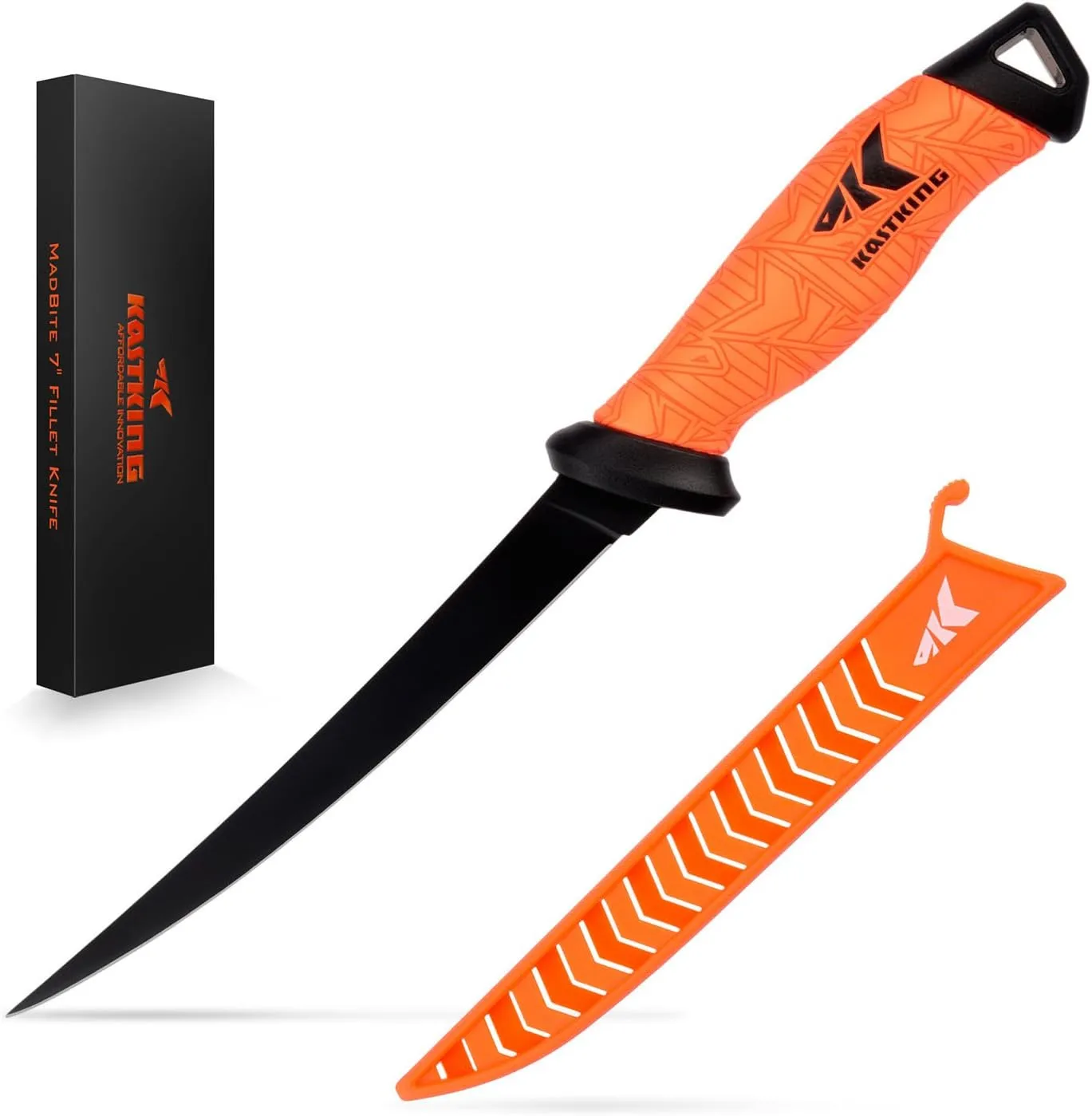 KastKing Fillet Knife and Bait Knife, Razor Sharp G4116 German Stainless-Steel Blade 5" - 12", Professional Level Knives for Filleting and Boning, Non-Slip Handles, Includes Protective Sheath