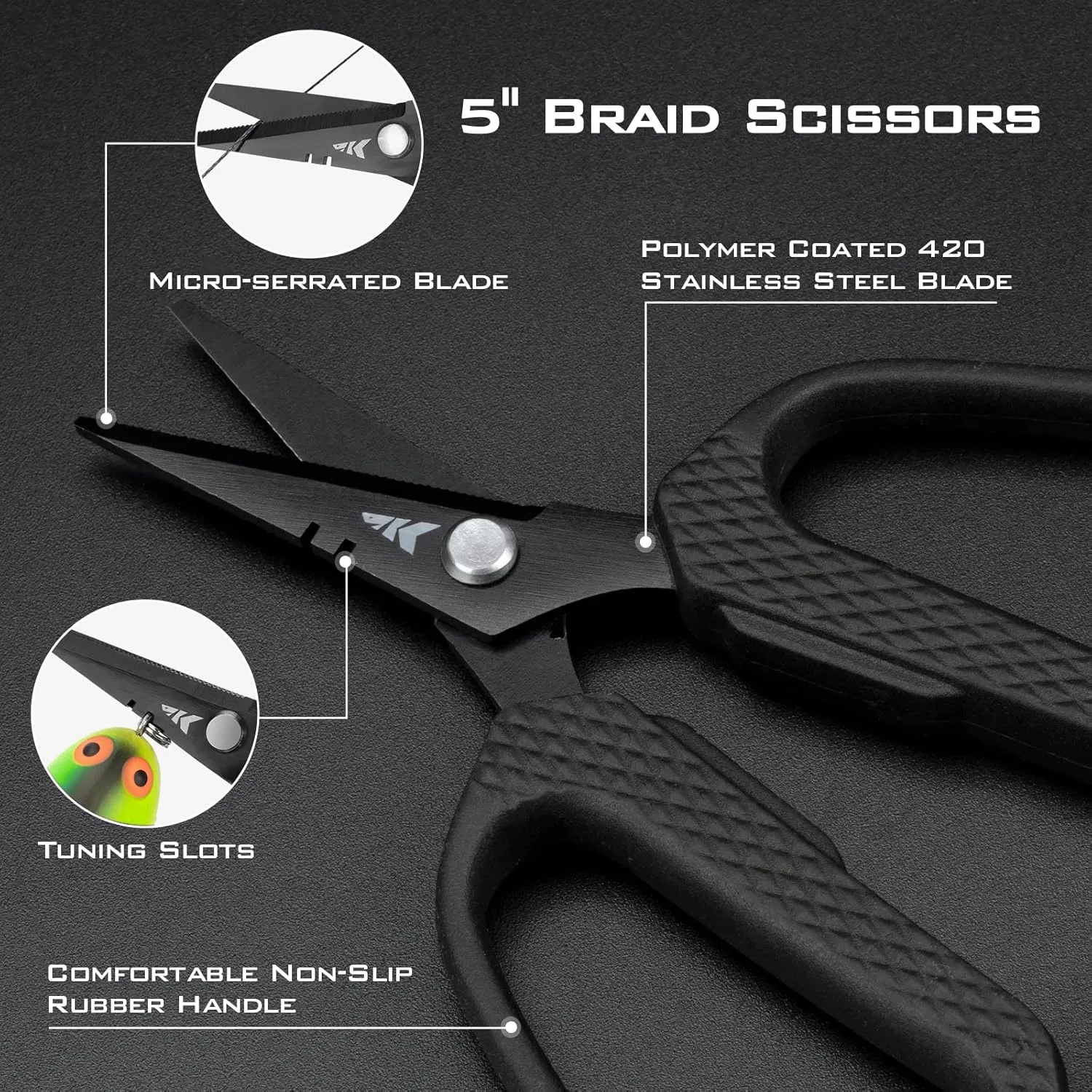 KastKing Kalibrate Fishing Line Spooler & 5’’ Braid Scissors - W/Line Counter, Patented Accessories, Portable, Compact, for Spinning & Casting Reels - No Line Twist, Fishing Gears Gifts for Men