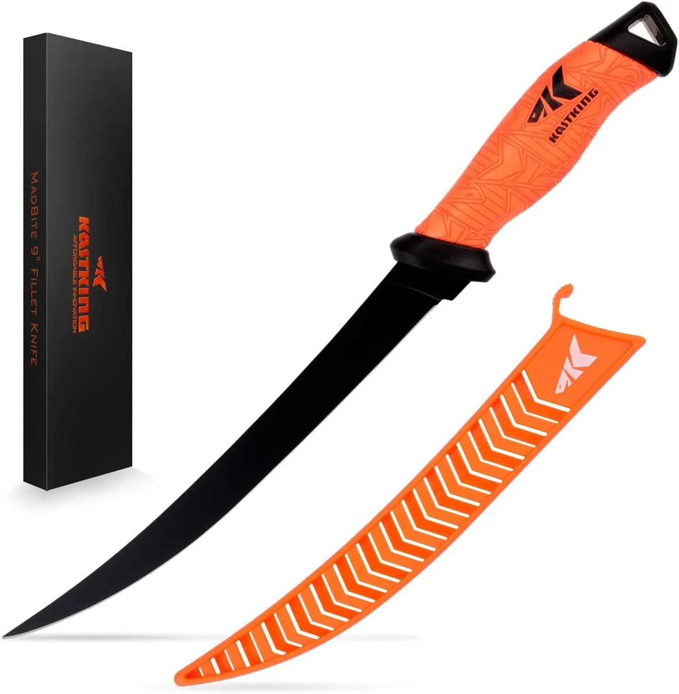 KastKing Speed Demon Pro Fillet Knife - Razor Sharp G4116 German Stainless-Steel Blade, Professional Level Knives for Filleting and Boning, Non-Slip Handles, Includes Protective Sheath