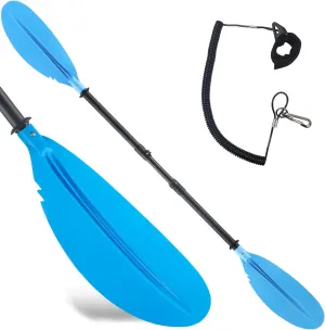 Kayak Paddle 4 Pieces, Kayak Paddles Teel Made Telescopic 70inch-97inch for Kayaking Canoeing Boating for Surfing Oar Fishing Convenient Packable for Starter or a pro