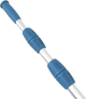 KEMANO Professional 15ft Heavy Duty Swimming Pool Pole, Telescopic Aluminum, Adjustable 3.4-15ft, Fits Pool Vacuum, Net, Brush, Hook, Cleaning Tools, Universal Mount, Anti-Slip Grip, Twist Lock Design