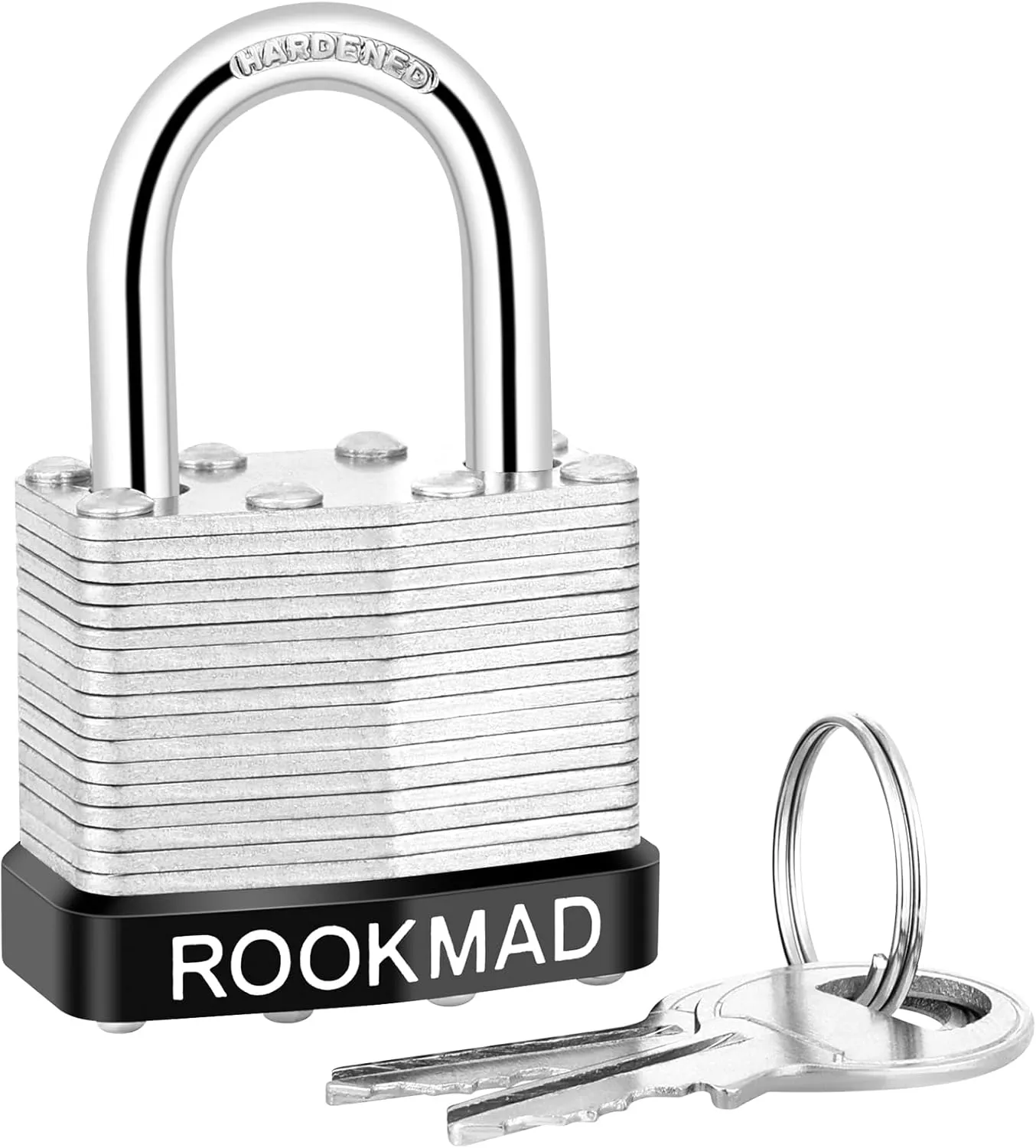 Keyed Padlocks, Laminated Steel Padlock, Keyed Alike Locks with Same Keys, PE Plastic Hoop, The Lead Content of This Pad Lock complies with CA65, 10 Pack