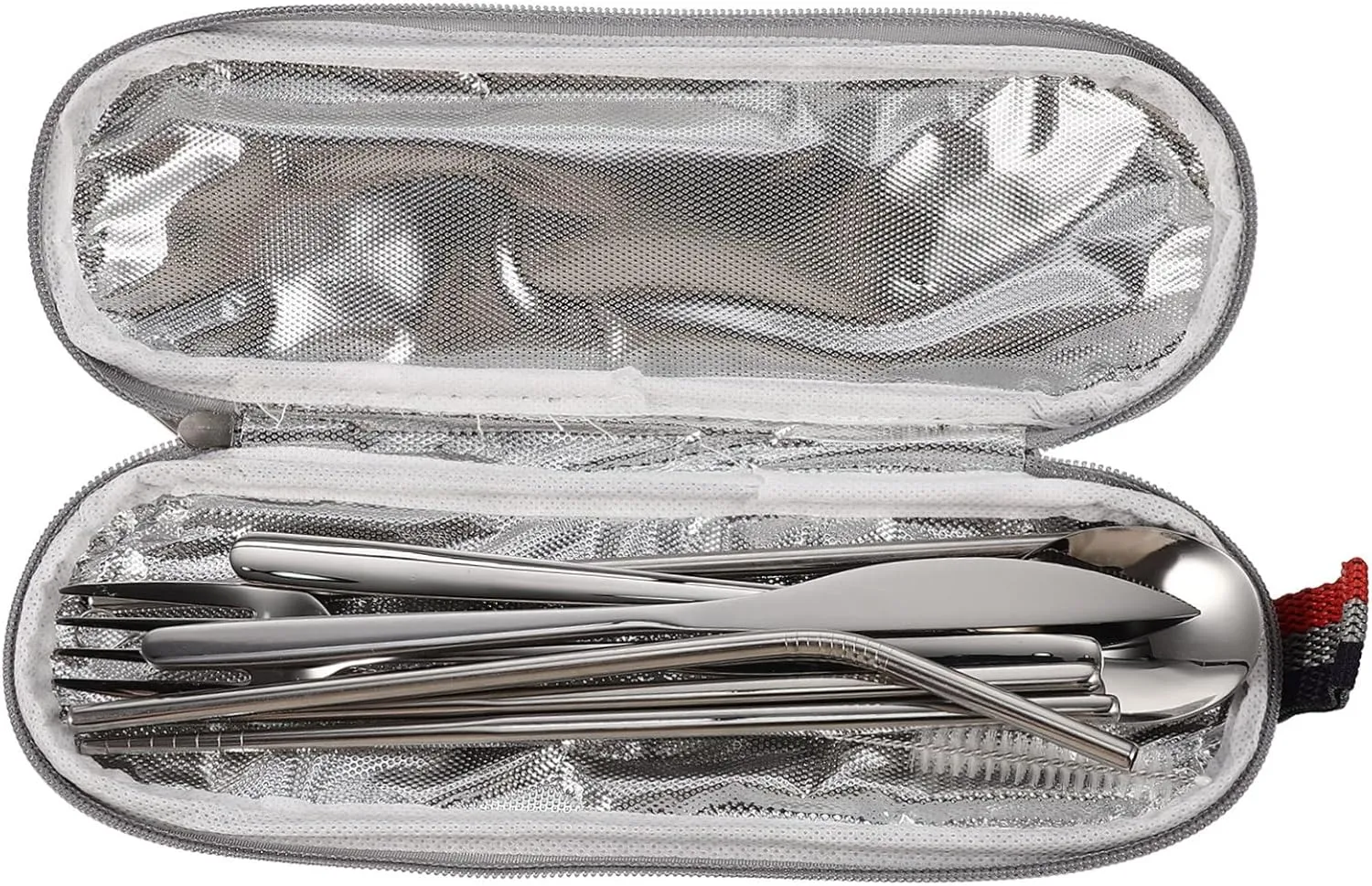 KICHOUSE Stainless Steel Silverware Set Fork Spoon Knife Reusable Tableware for Outdoor Camping Travel Silverware Forks and Spoons