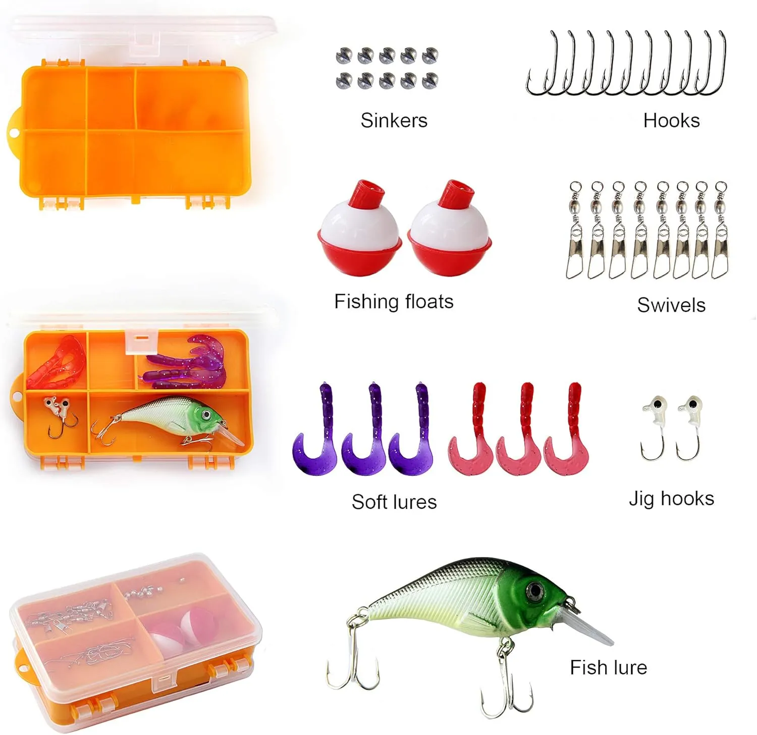 Kids Fishing Pole Spincast Youth Fishing Pole Tackle Box - with Net,Travel Bag,Rod and Reel Kit for Boys and Girls, Youth or Beginner’s