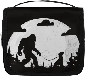 Kids Hanging Toiletry Bag Bigfoot Theme Waterproof Shaving Cosmetic Bag Makeup Kit for Kids Adult Travel Essential