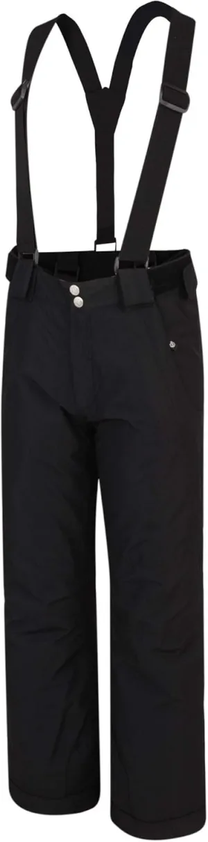 Kid's Motive Ski Pants Winter Snow Gaiters Unisex Breathable Waterproof Insulated Shell Outerlayer - Black, 11-12 yr