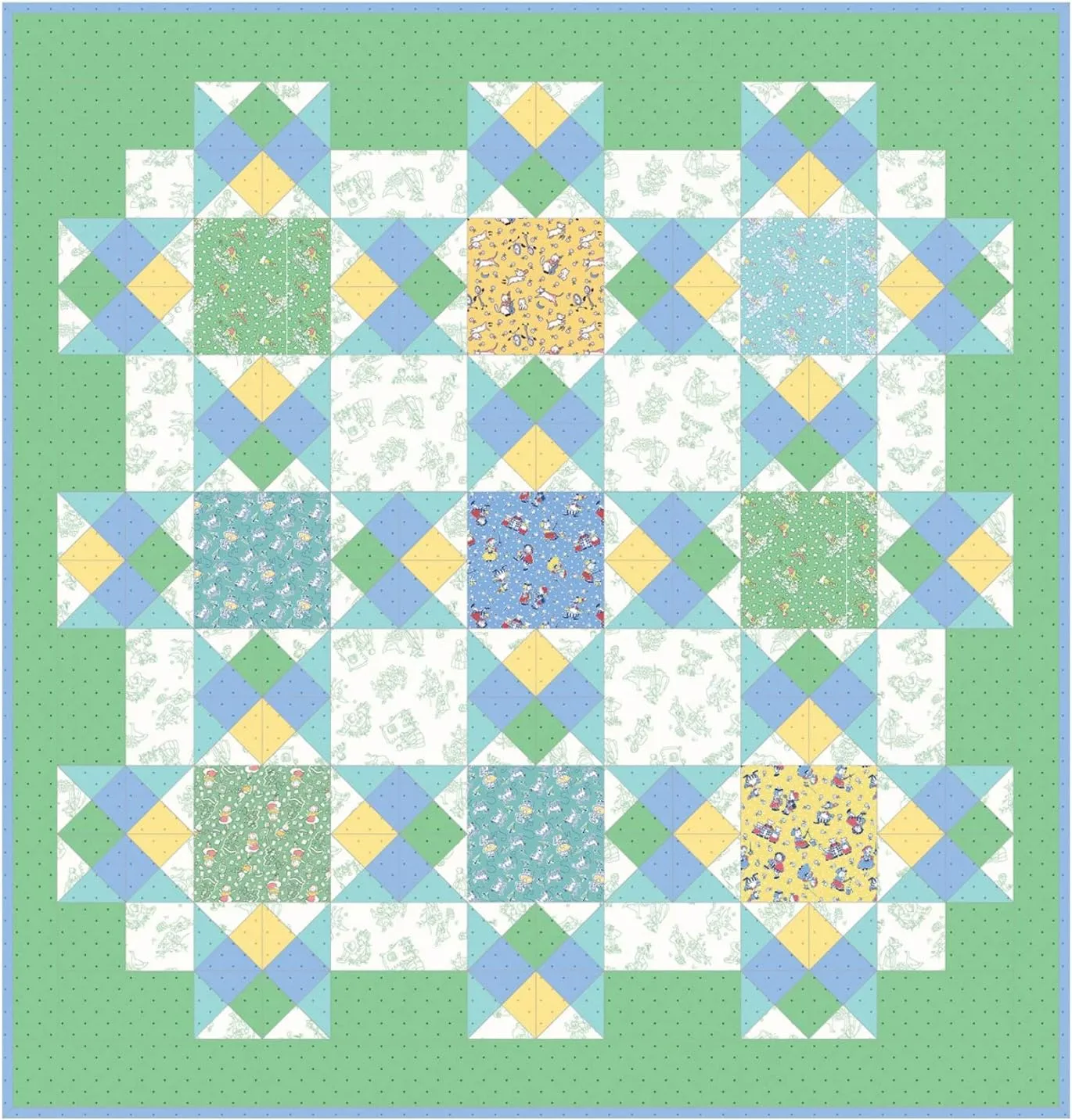Kim's Cause Collection Story Time Pond Quilt Kit Maywood Studio