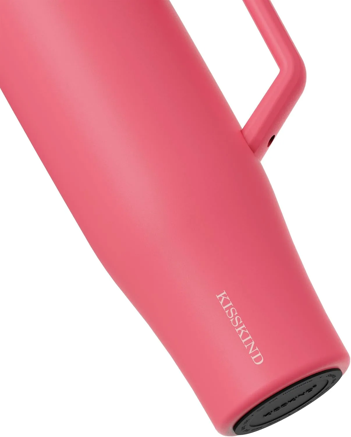 KISSKIND 40 oz Tumbler with Handle and Straw | 100% Leakproof Insulated Tumbler with Lid and Straw | Stainless Steel Water Bottle | Cup Holder Friendly Base | Pink Cherry