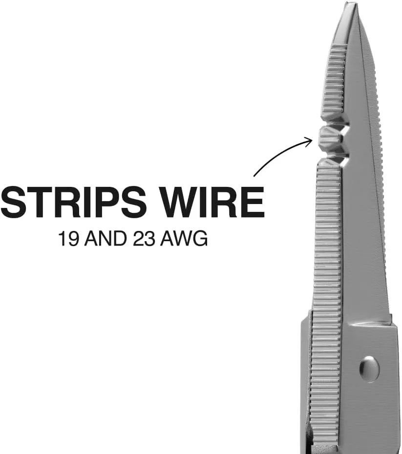 Klein Tools 2100-9 Stainless Steel Electrician Scissors, Made in USA, 5.25-Inch Free-Fall Handle Snips, Stripping Notches, Non-Slip Serrated Blade