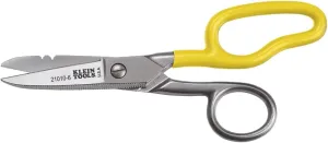 Klein Tools 21010-6-SEN Free-Fall Snip, Scraper, File, Serrated Blades, Made in USA