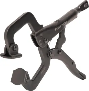 Klein Tools 38620 C-Clamp Locking Pliers with Swivel Pad Jaws, Intuitive Thumb Knob, Adjustable Clamp for Home, Shop, Woodworking, 6-Inch
