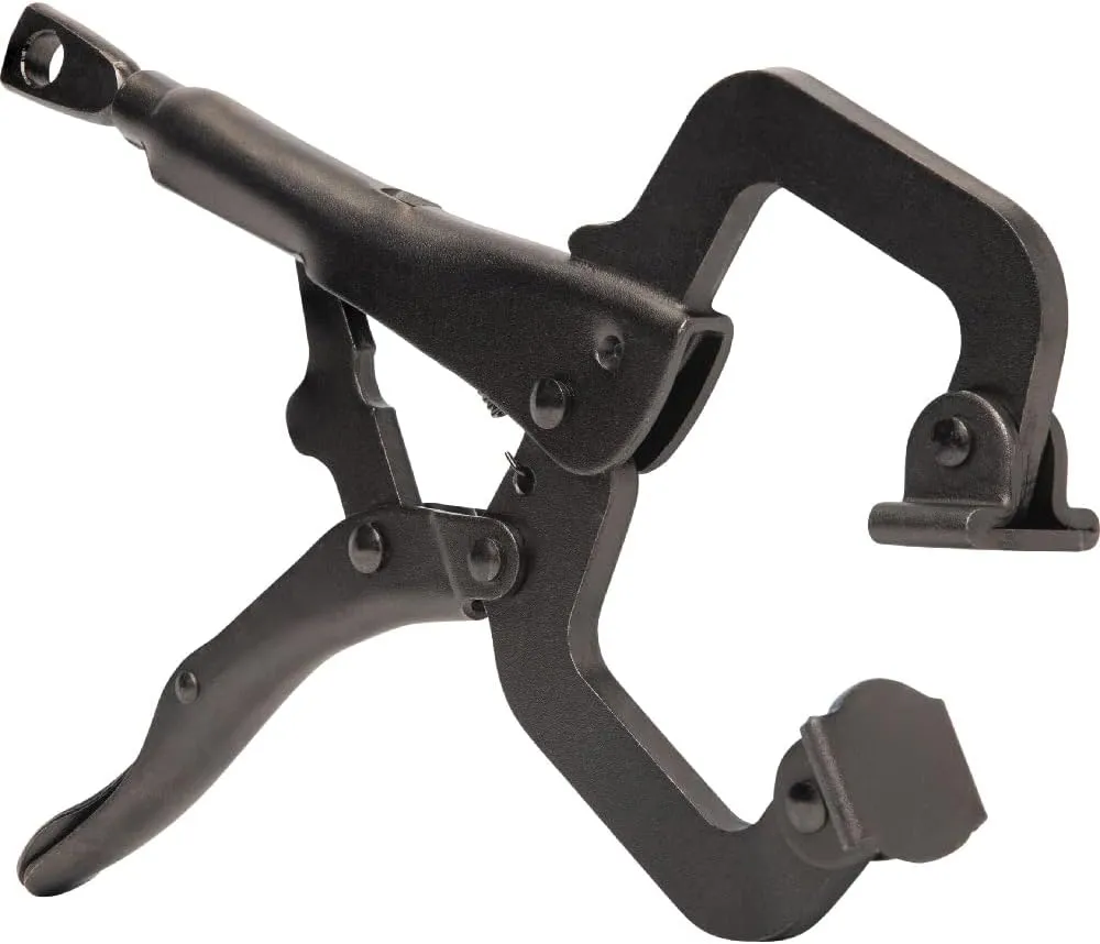 Klein Tools 38620 C-Clamp Locking Pliers with Swivel Pad Jaws, Intuitive Thumb Knob, Adjustable Clamp for Home, Shop, Woodworking, 6-Inch