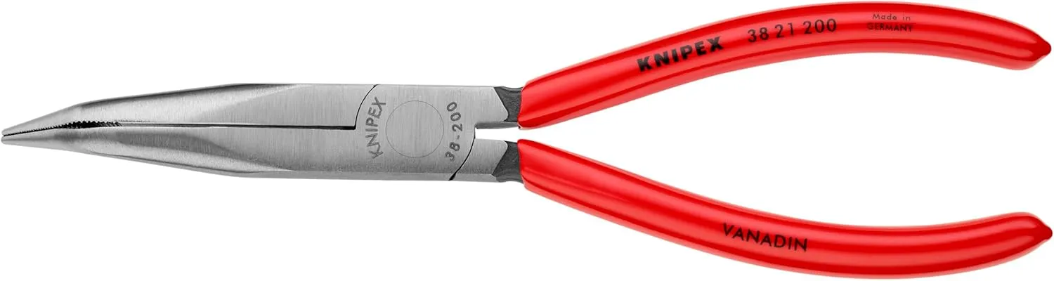 KNIPEX Long Nose 40 Angled Pliers w/out Cut, Red