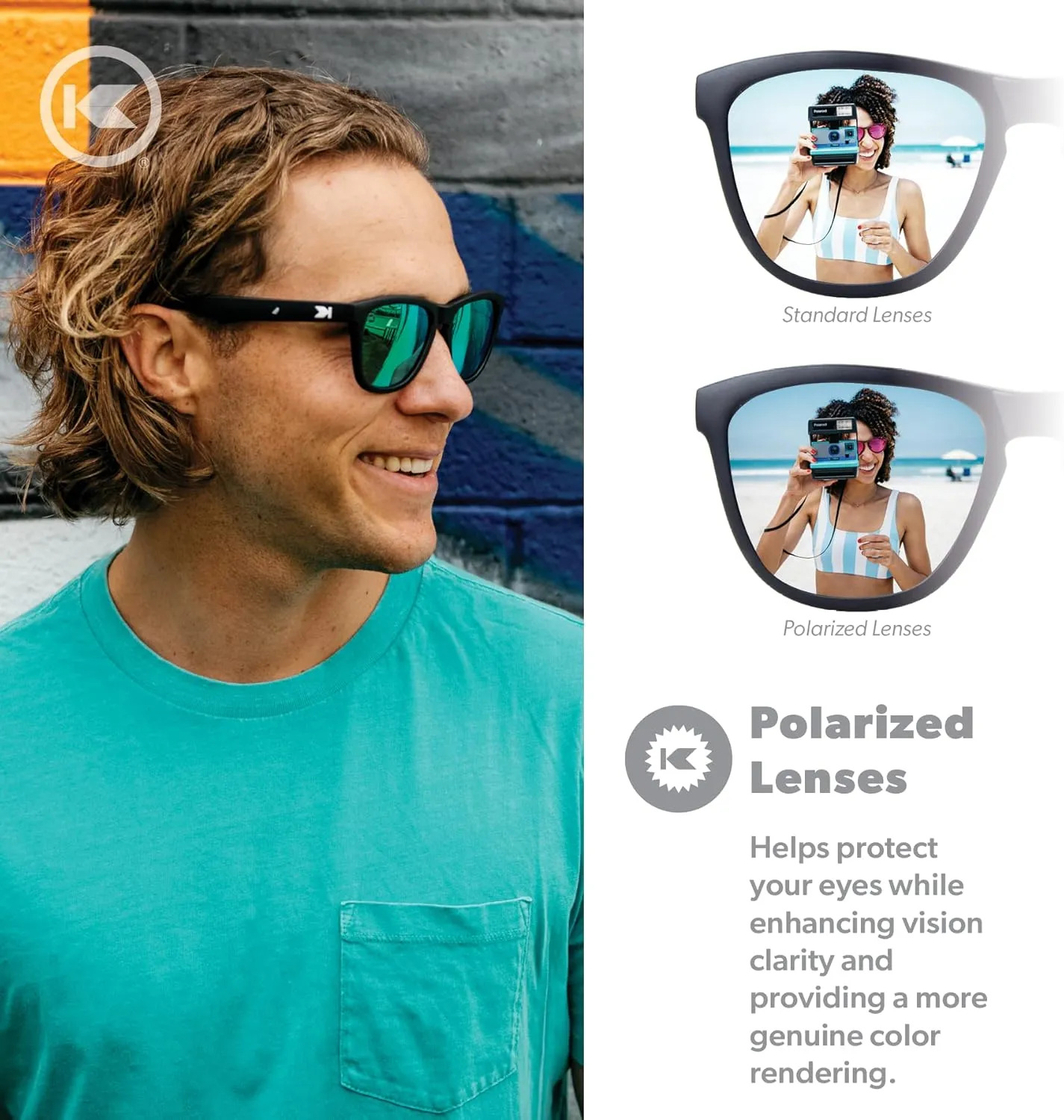 Knockaround Premiums and Sport Polarized Sunglasses for Men & Women - Impact Resistant Lenses & Full UV400 Protection