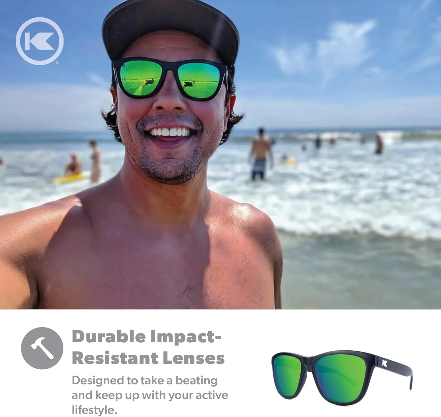 Knockaround Premiums and Sport Polarized Sunglasses for Men & Women - Impact Resistant Lenses & Full UV400 Protection