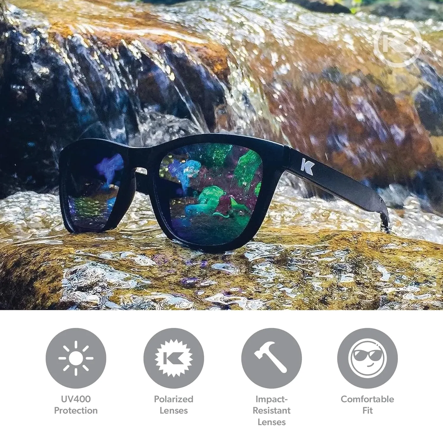 Knockaround Premiums and Sport Polarized Sunglasses for Men & Women - Impact Resistant Lenses & Full UV400 Protection