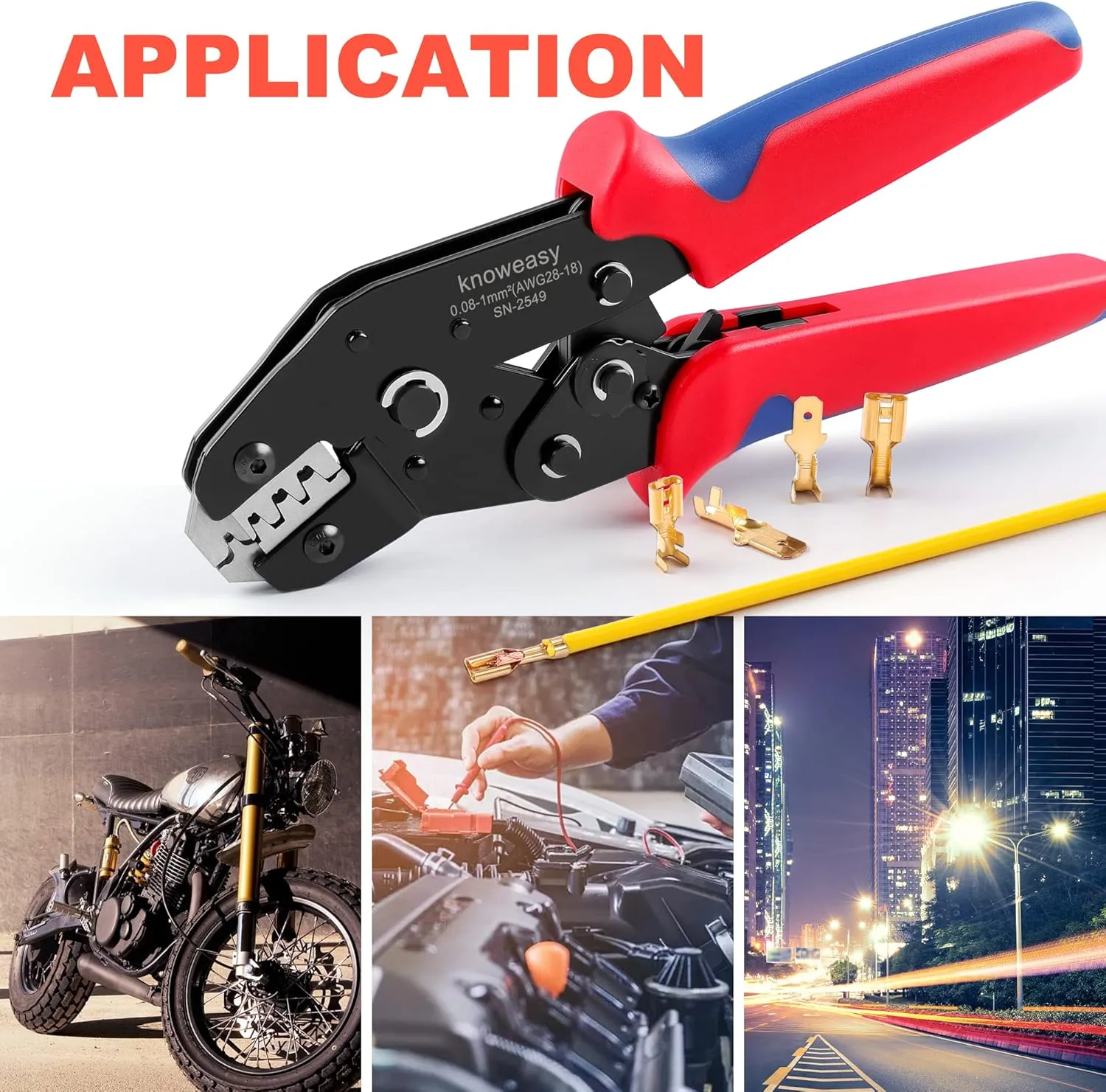 Knoweasy JST Crimper and Molex Crimper Compatible with JST, Dupont, Molex terminals - Precision Wire Crimp Tool