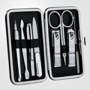 Korean Nail Clipper! World No. 1. Three Seven (777) Premium Quality Gift Travel Manicure Grooming Kit Nail Clipper Set (8 PCs, 377BVC), MADE IN KOREA, SINCE 1975