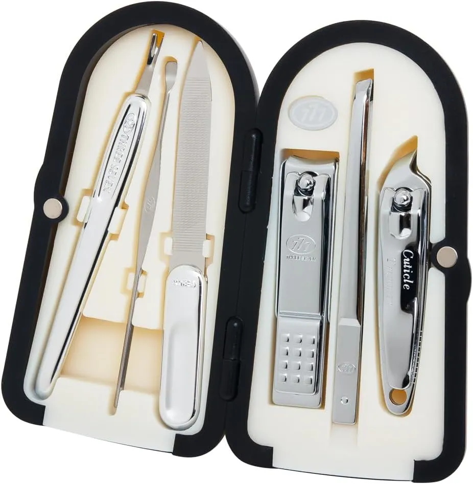 Korean Nail Clipper! World No. 1 Three Seven (777) Travel Manicure Grooming Kit Nail Clipper Set (6 PCs, 4000XG), MADE IN KOREA, SINCE 1975