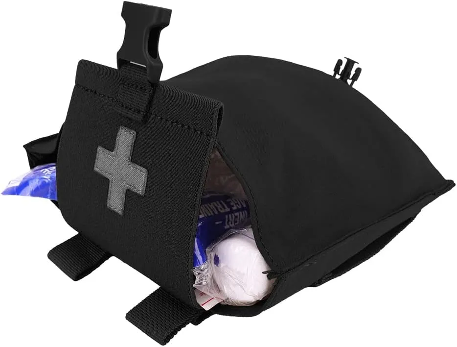 KRYDEX Tactical IFAK Pouch Stretch Blow Out Medical First Aid Bag With MOLLE and Belt Loop