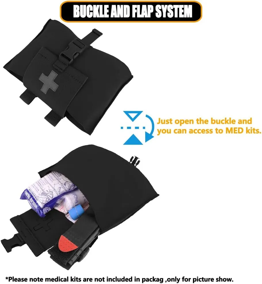 KRYDEX Tactical IFAK Pouch Stretch Blow Out Medical First Aid Bag With MOLLE and Belt Loop