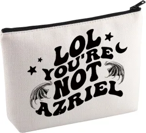 KUIYAI Novel Merchandise Cosmetic Bag Fantasy Book Reader Gift Bat Boys Gift Shadowsinger Gift LOL You Are Not Azriel Toiletry Bag (NotAZRIEL Mup)